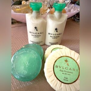 BVLGARI travel size set with 4 bar soaps